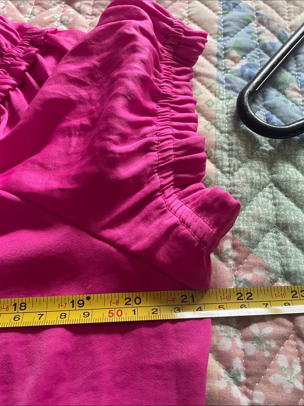 Catherine Malandrino Hot Pink Ruffled Tie-Neck Blouse - Picture 6 of 10